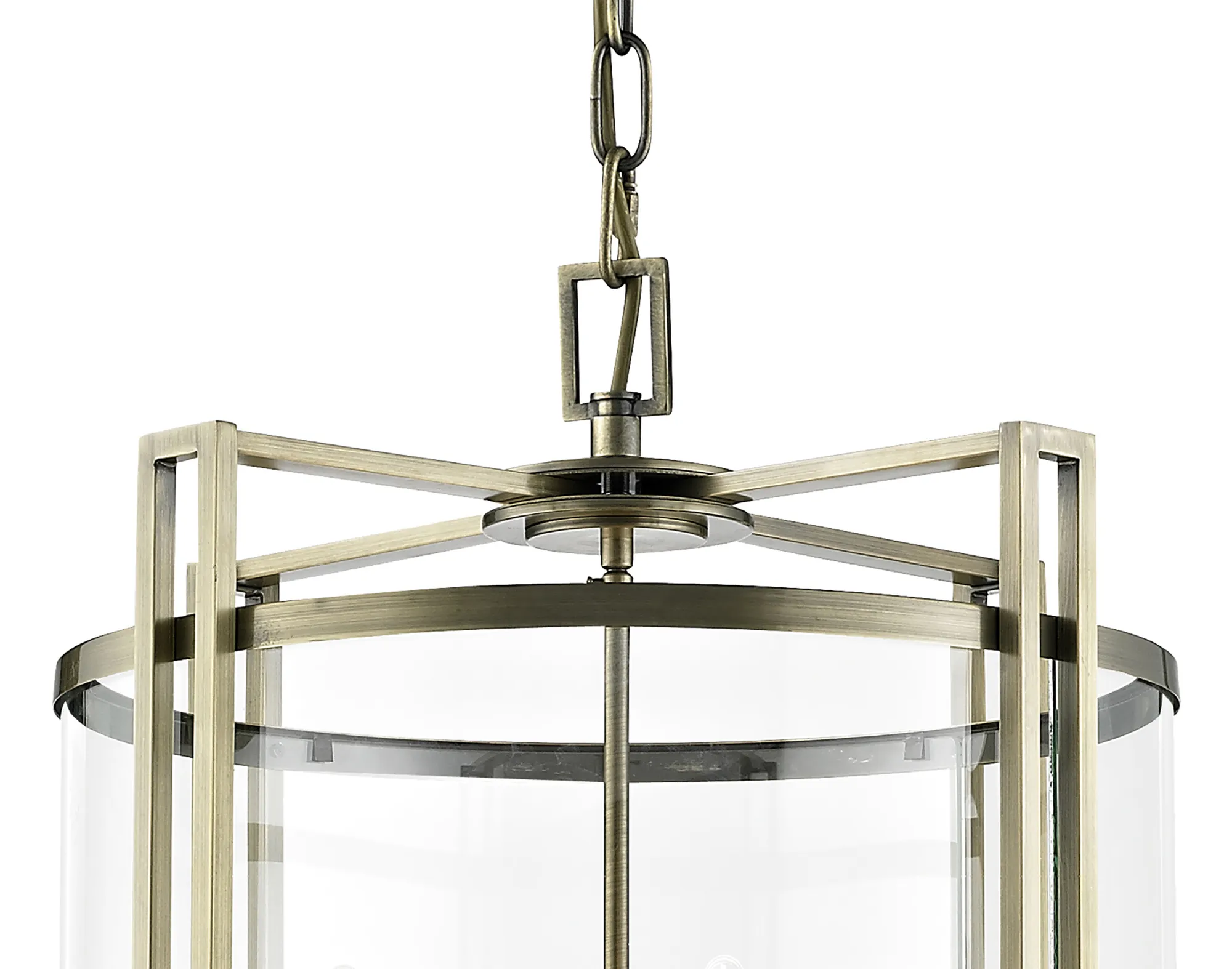 Eaton Glass Pendant 12 Light (17.6kg) Antique Brass IL31095  Diyas Eaton Antique Brass